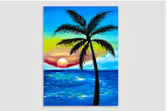 Paint and Sip - Palm Sunset